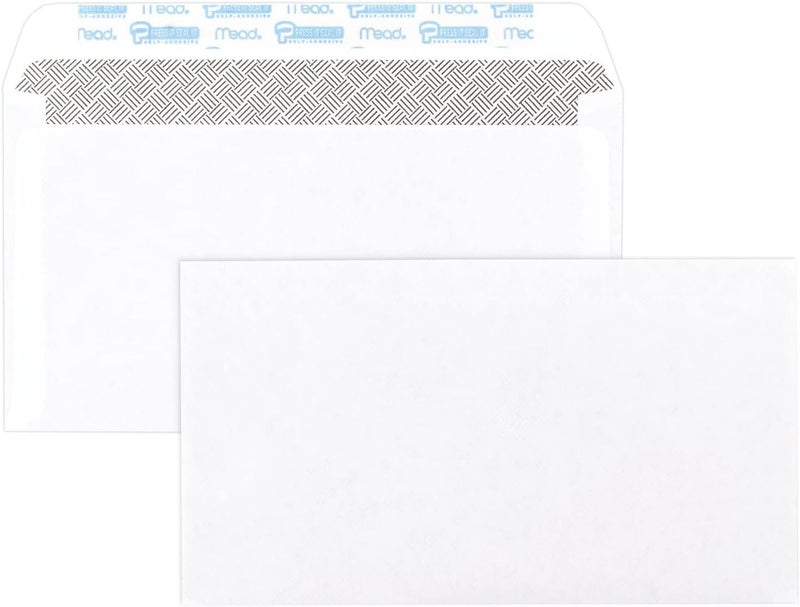 Mead #6-3/4 Envelopes, 3-5/8" x 6-1/2", Security Printed Lining for Privacy, Press-It Seal-It Self Adhesive Closure, White All-Purpose 20-lb Paper Mailing Envelopes, 500 Count (742021) - Image 5